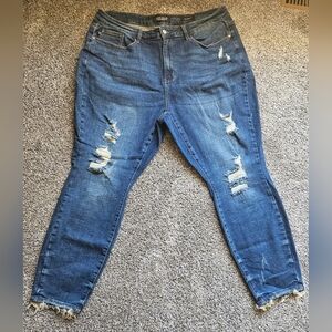 Judy Blue Distressed Blue Jeans